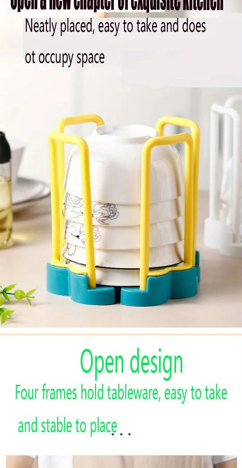 Retractable Rotating Drain Bowl Rack for Kitchen Supplies